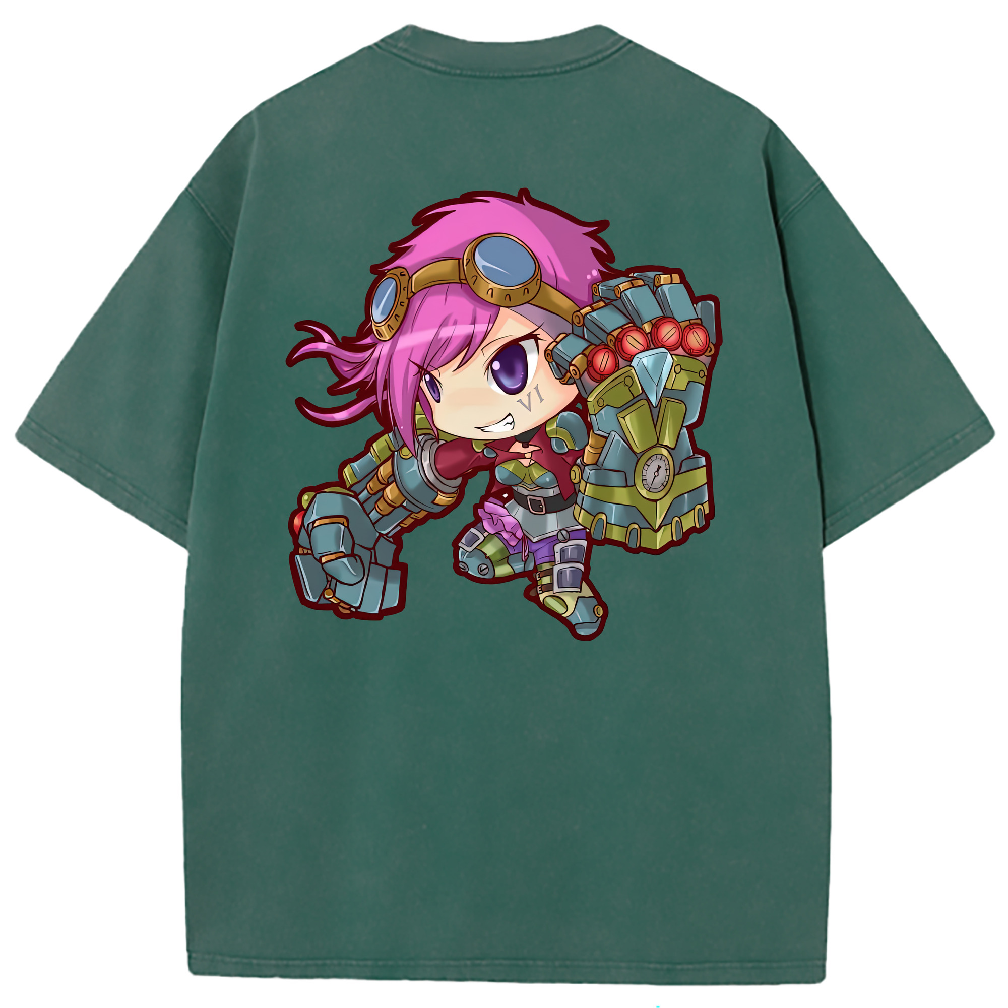 （画像用） リーグ・オブ・レジェンド League of Legends LOL 綿100% ヴィンテージ風 半袖Tシャツ（背面プリント）